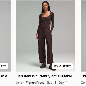 LULULEMON | Espresso long sleeve squareneck bodysuit | Sz S